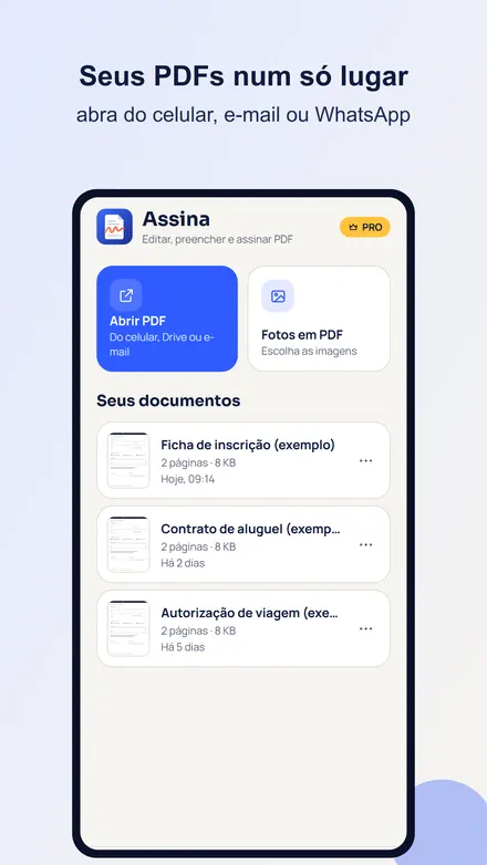 Tela do Assina