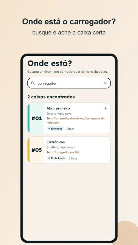 Tela 3 do Caixote