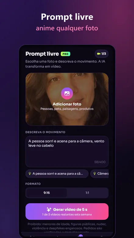 Tela 4 do Motionize