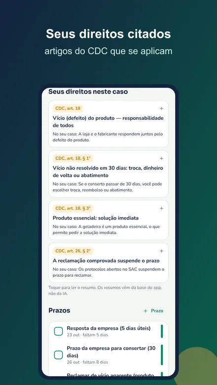 Tela 4 do Reclama Certo
