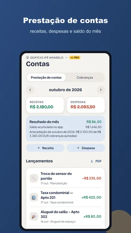 Tela 2 do Síndico